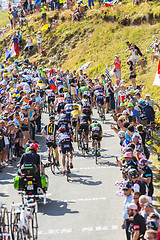 Image showing The Peloton in Mountains - Tour de France 2016