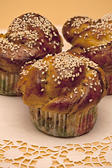 Image showing  cakes with sesame seeds 