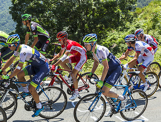 Image showing The Peloton on Col d'Aspin - Tour de France 2015