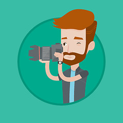 Image showing Photographer taking photo vector illustration.