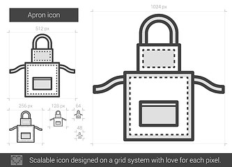 Image showing Apron line icon.