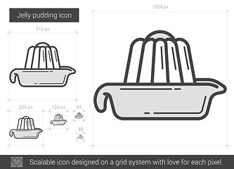 Image showing Jelly pudding line icon.