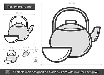 Image showing Tea ceremony line icon.