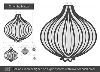 Image showing Onion bulb line icon.