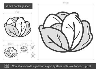 Image showing White cabbage line icon.