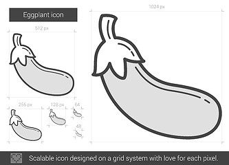 Image showing Eggplant line icon.