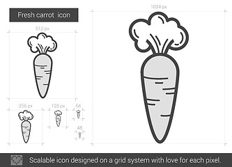 Image showing Fresh carrot line icon.