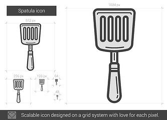 Image showing Spatula line icon.