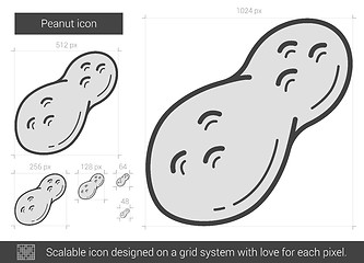 Image showing Peanut line icon.