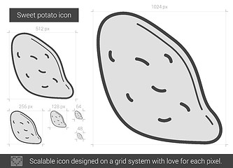 Image showing Sweet potato line icon.