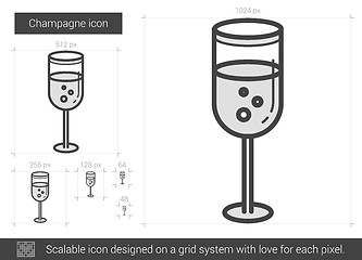 Image showing Champagne line icon.