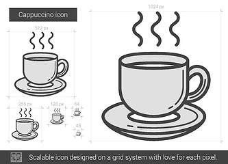 Image showing Cappuccino line icon.