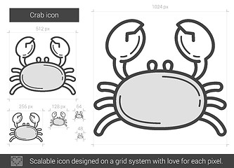 Image showing Crab line icon.