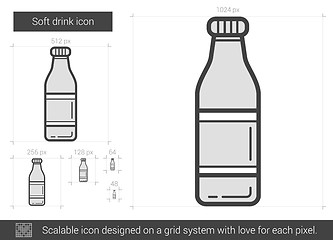 Image showing Soft drink line icon.