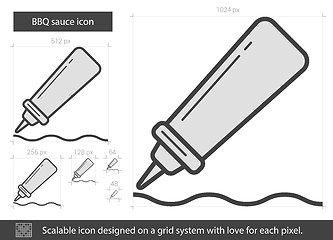 Image showing BBQ sauce line icon.