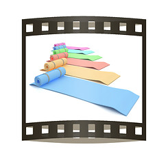 Image showing karemats. 3D illustration. The film strip