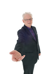 Image showing Business man with outstretched hand.