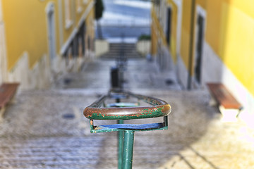 Image showing Old stairs in Lisbon 