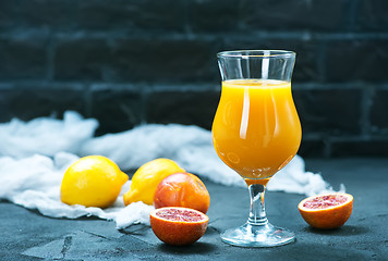 Image showing orange juice and orange