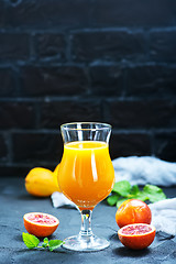 Image showing orange juice and orange