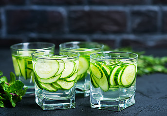 Image showing drink with cucumber