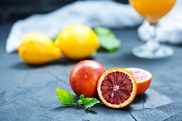 Image showing orange juice and orange