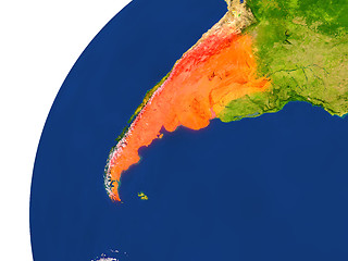 Image showing Country of Argentina satellite view