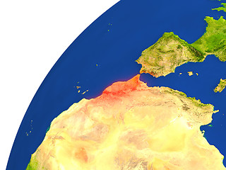 Image showing Country of Morocco satellite view