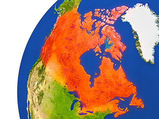 Image showing Country of Canada satellite view