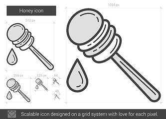 Image showing Honey line icon.