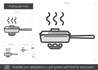 Image showing Frying pan line icon.