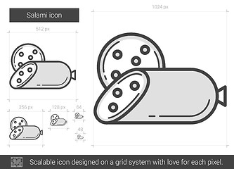 Image showing Salami line icon.