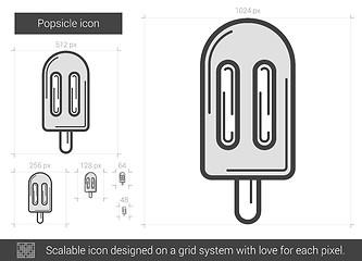 Image showing Popsicle line icon.