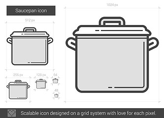 Image showing Saucepan line icon.