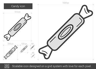 Image showing Candy line icon.