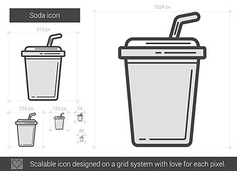 Image showing Soda line icon.