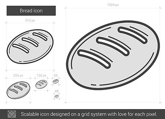 Image showing Bread line icon.