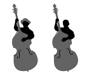 Image showing Boy contrabassist