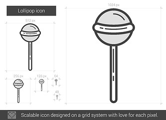 Image showing Lollipop line icon.