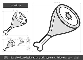 Image showing Ham line icon.