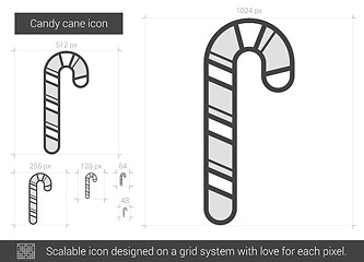 Image showing Candy cane line icon.