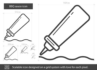 Image showing BBQ sauce line icon.