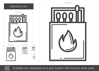 Image showing Matches line icon.