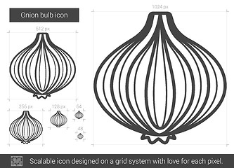 Image showing Onion bulb line icon.