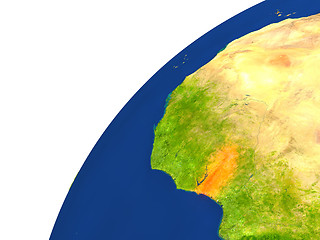 Image showing Country of Togo satellite view