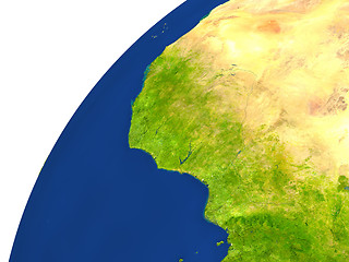 Image showing Country of Ghana satellite view