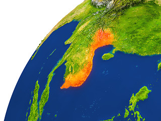 Image showing Country of Vietnam satellite view