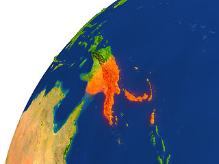 Image showing Country of Papua New Guinea satellite view