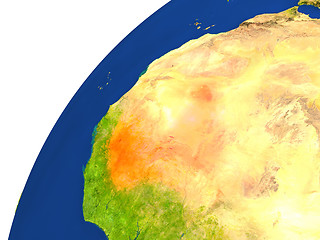 Image showing Country of Mali satellite view