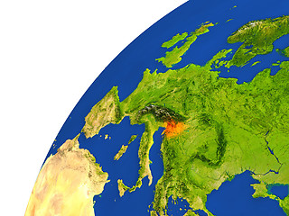 Image showing Country of Slovenia satellite view